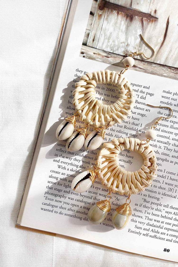Ubud Dream Earrings - Beige ACCESSORIES Sage and Paije