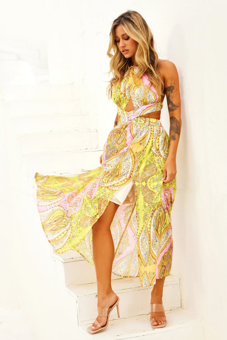 Havana Bloom Maxi Dress - Yellow Multi DRESSES Sage and Paije