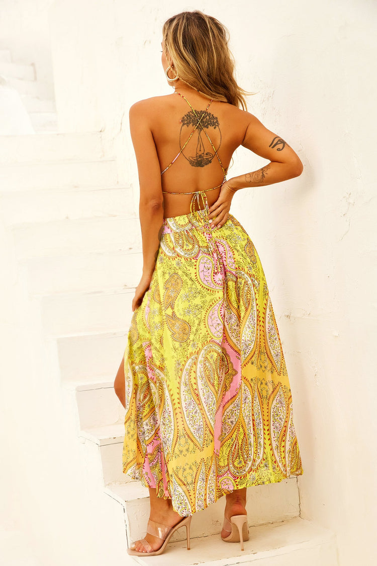 Havana Bloom Maxi Dress - Yellow Multi DRESSES Sage and Paije