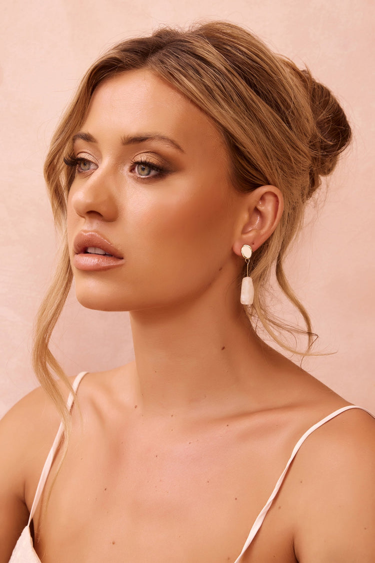 Opaline Drift Earrings - White ACCESSORIES Sage and Paije