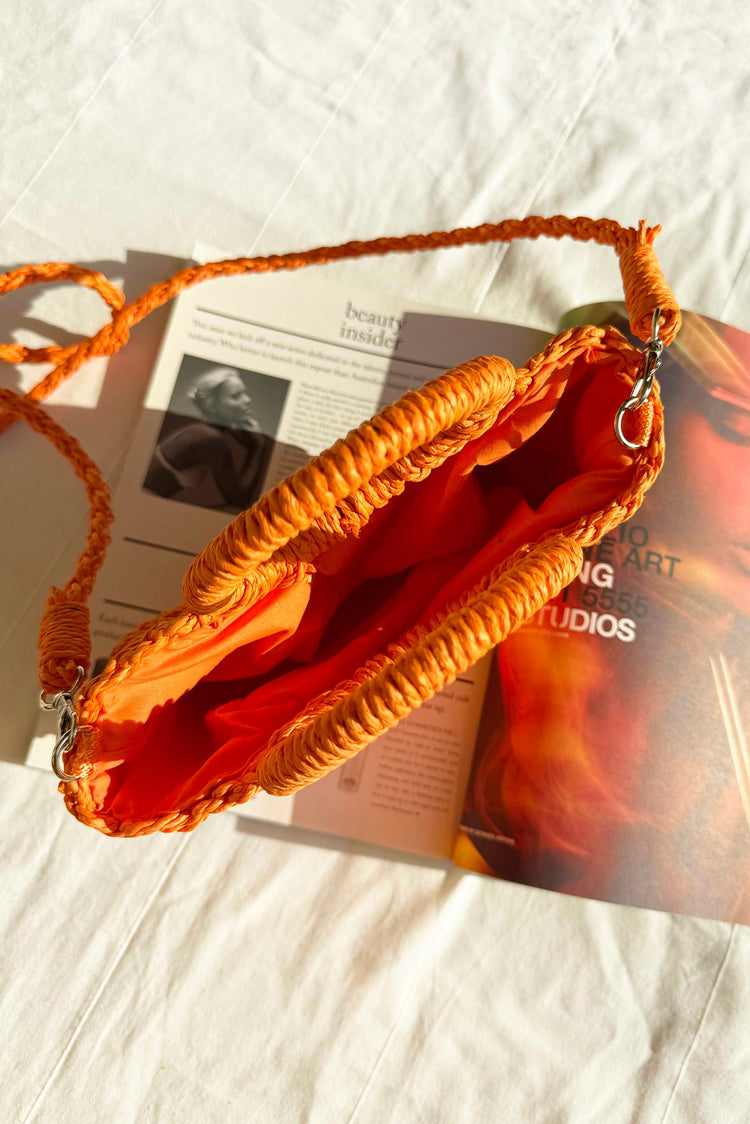 Crochet Club Bag - Orange ACCESSORIES Sage and Paije