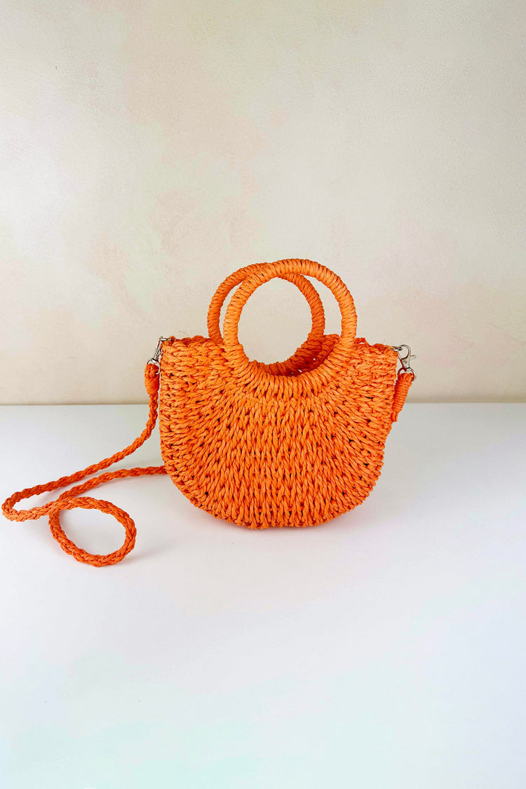 Crochet Club Bag - Orange ACCESSORIES Sage and Paije