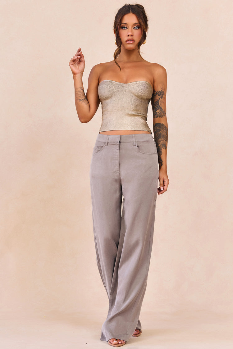 Breezes In Sunsets Foil Knit Top - Gold