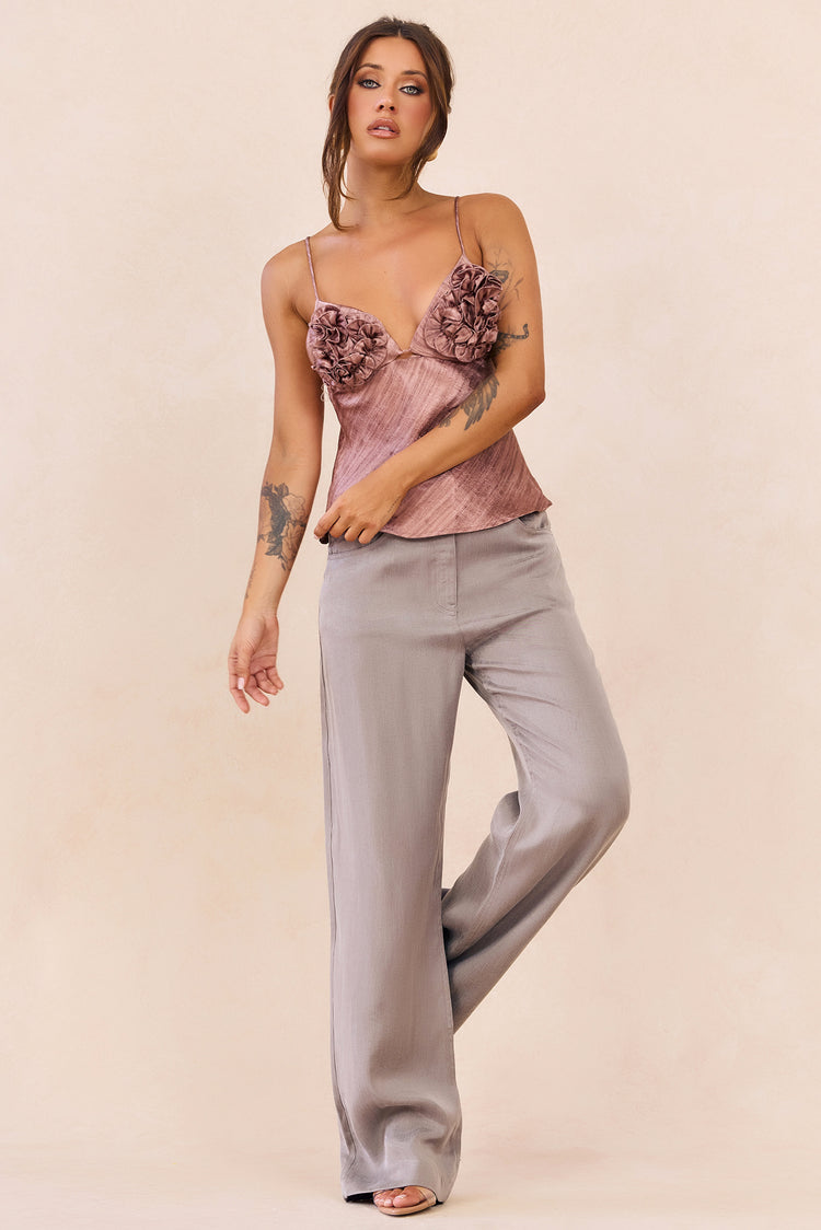 By The Cabana Satin Top - Blush