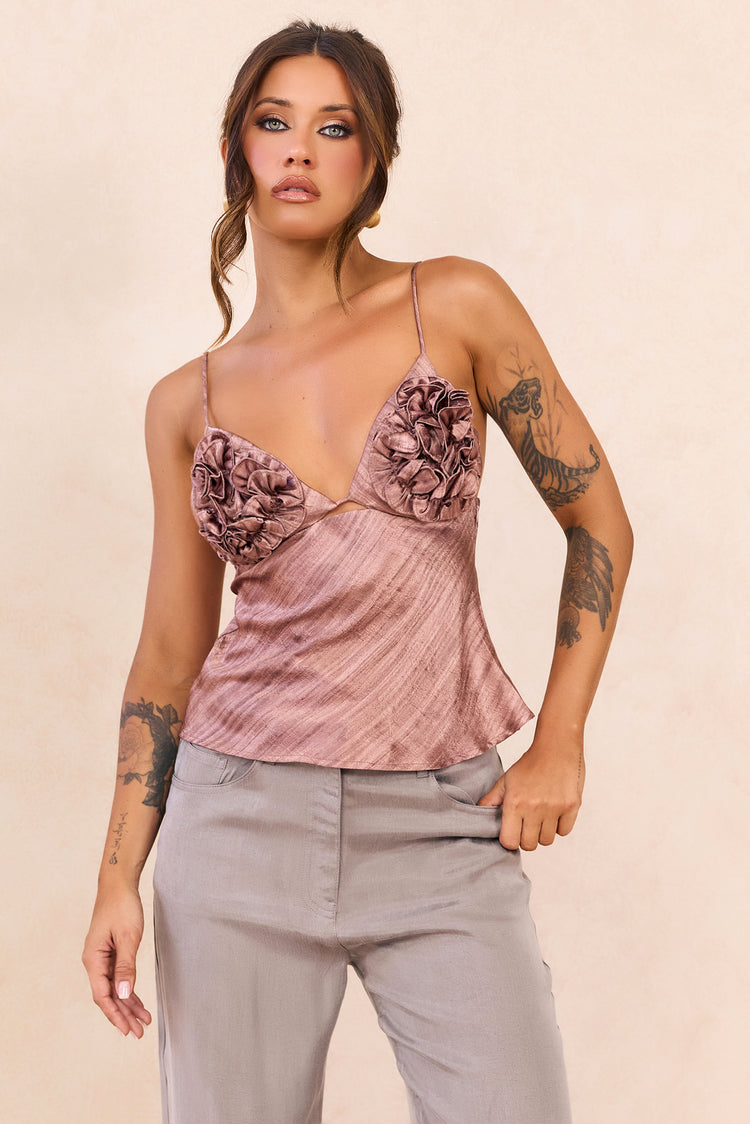 By The Cabana Satin Top - Blush