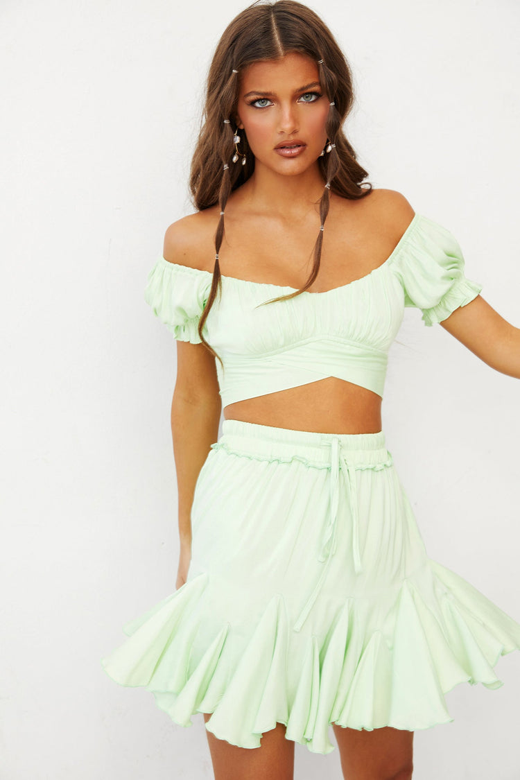 Pick Me Skirt - Apple Green BOTTOMS Sage and Paije