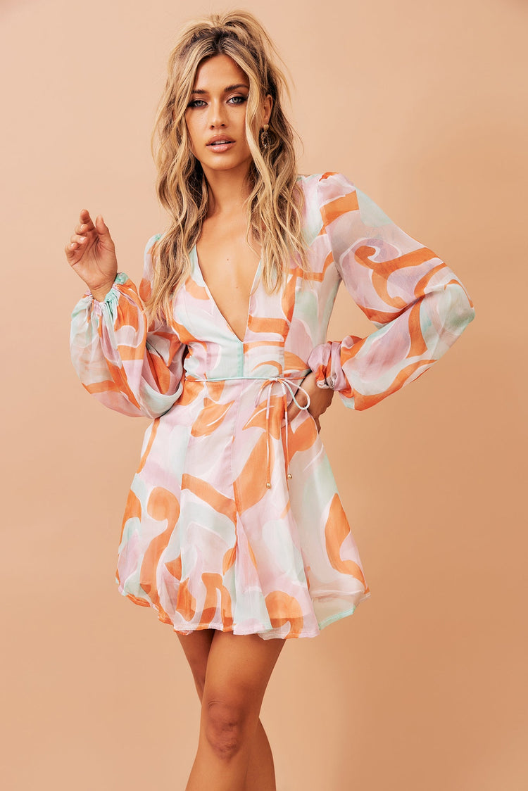 Vierra Mini Dress - Orange DRESSES Sage and Paije