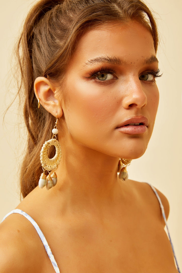 Ubud Dream Earrings - Beige ACCESSORIES Sage and Paije