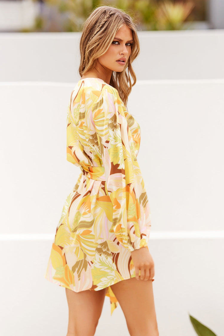 Switching Back Mini Dress - Yellow DRESSES Sage and Paije