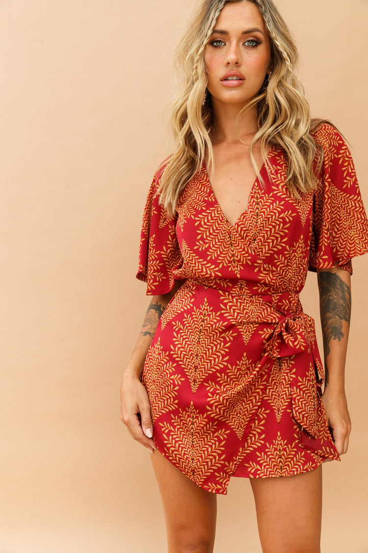 Vixen Playsuit - Wine PLAYSUITS Sage and Paije