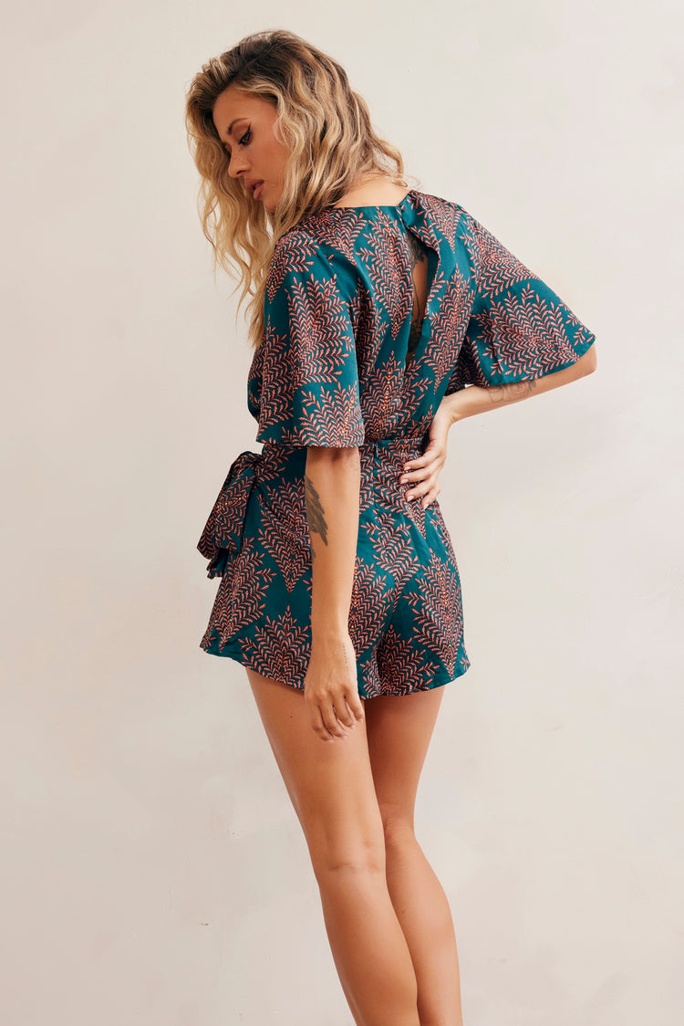 Vixen Playsuit - Forest Green | Sage and Paige AUS.