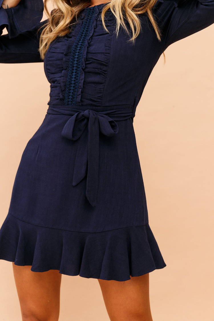 Saddle Up Dress - Navy DRESSES Sage and Paije