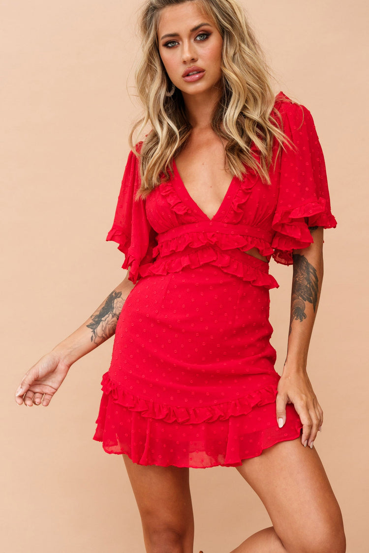 Sprung In Love Dress - Red DRESSES Sage and Paije