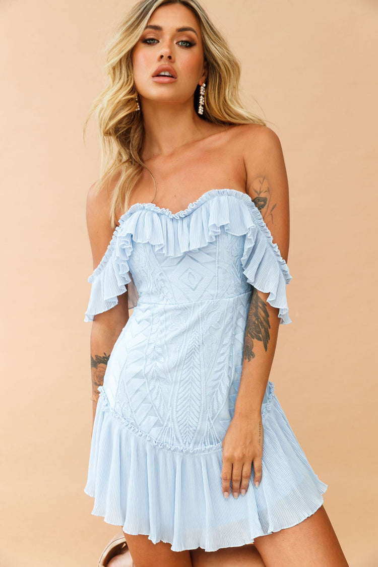 Venetian Summer Dress - Steel Blue DRESSES Sage and Paije