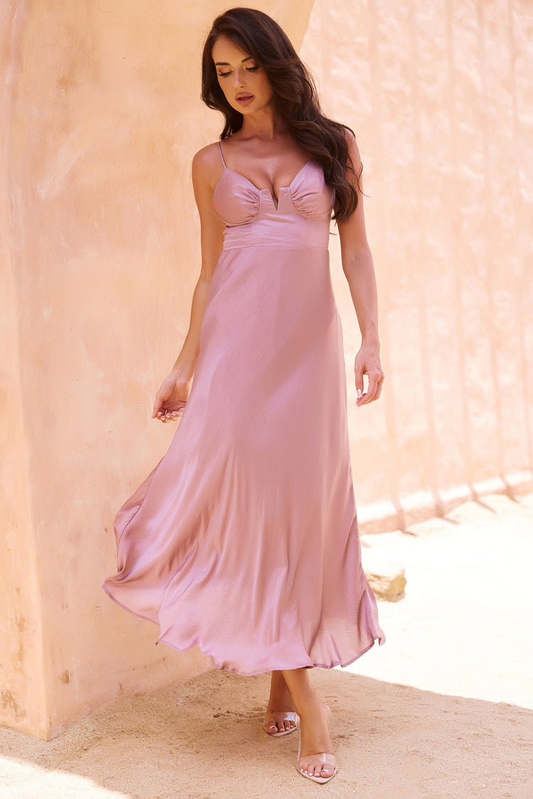 Night In August Midi Dress - Blush DRESSES Sage and Paije