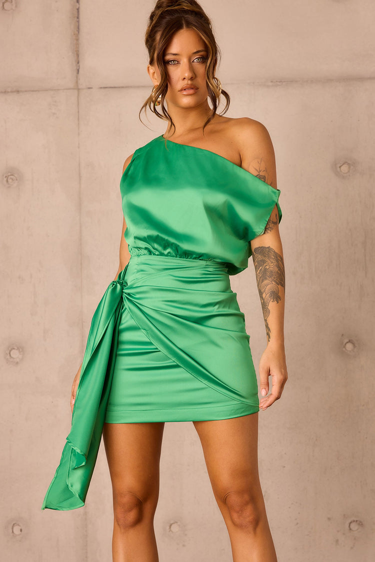 Still Lovers Mini Dress - Emerald DRESSES Sage and Paije