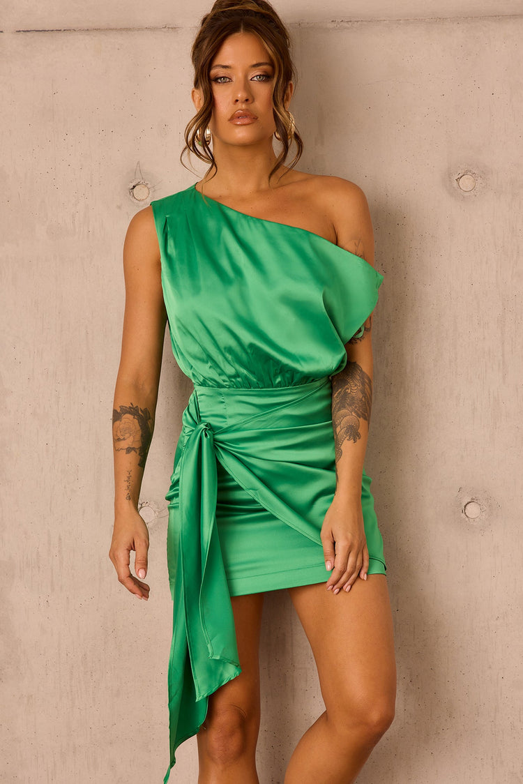 Still Lovers Mini Dress - Emerald DRESSES Sage and Paije