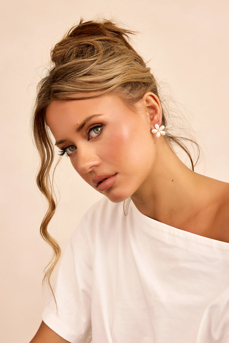 Begin Again Earrings - White-ACCESSORIES