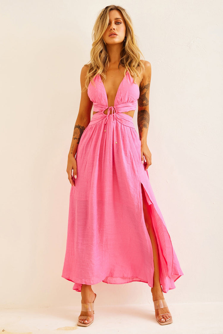 Dolly Maxi Dress - Pink DRESSES Sage and Paije