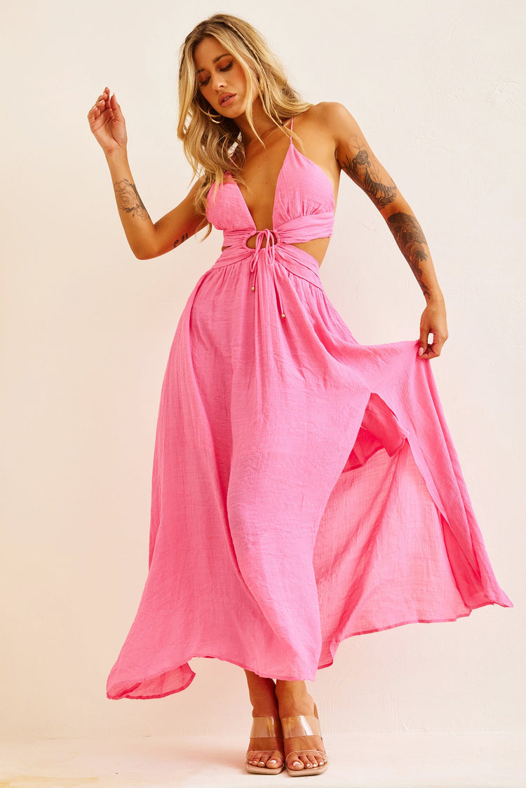 Dolly Maxi Dress - Pink DRESSES Sage and Paije