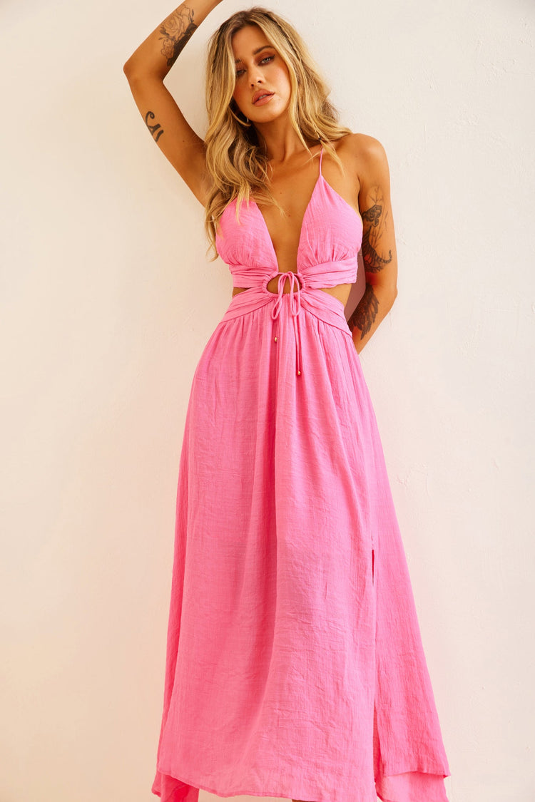 Dolly Maxi Dress - Pink DRESSES Sage and Paije