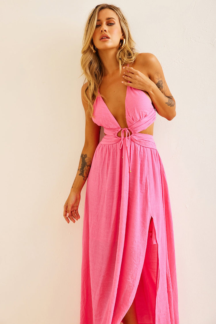 Dolly Maxi Dress - Pink DRESSES Sage and Paije