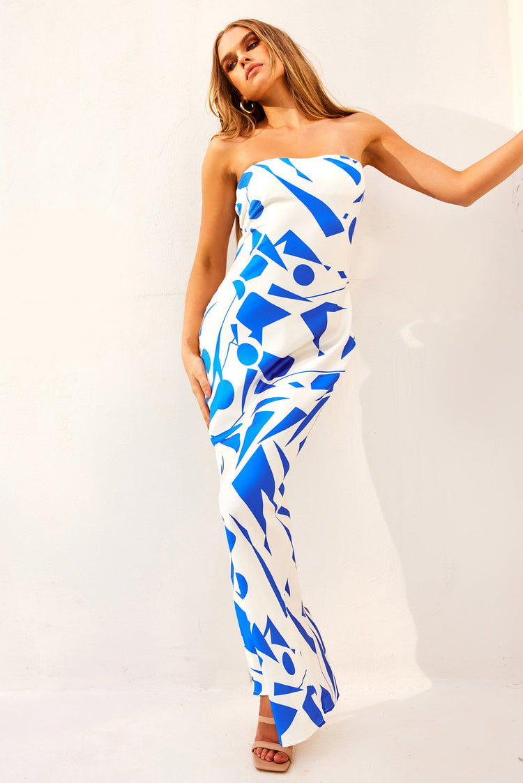 Dawn Maxi Dress - Blue DRESSES Sage and Paije