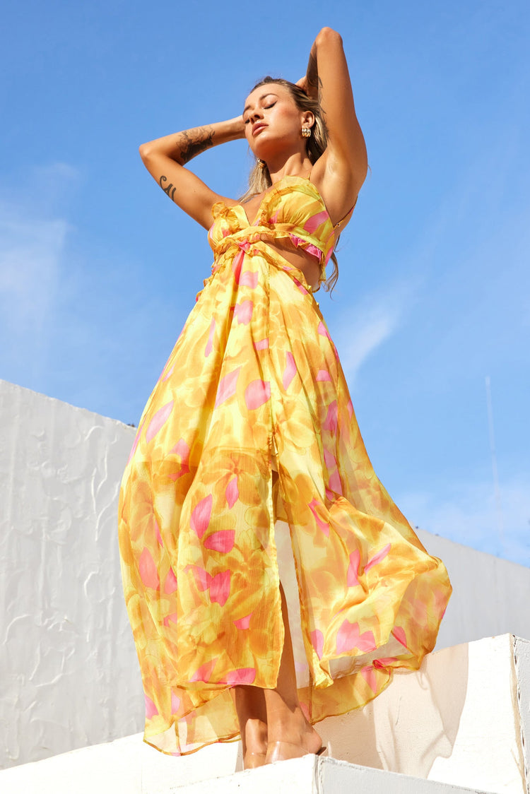 Early Sunset Maxi Dress - Yellow DRESSES Sage and Paije