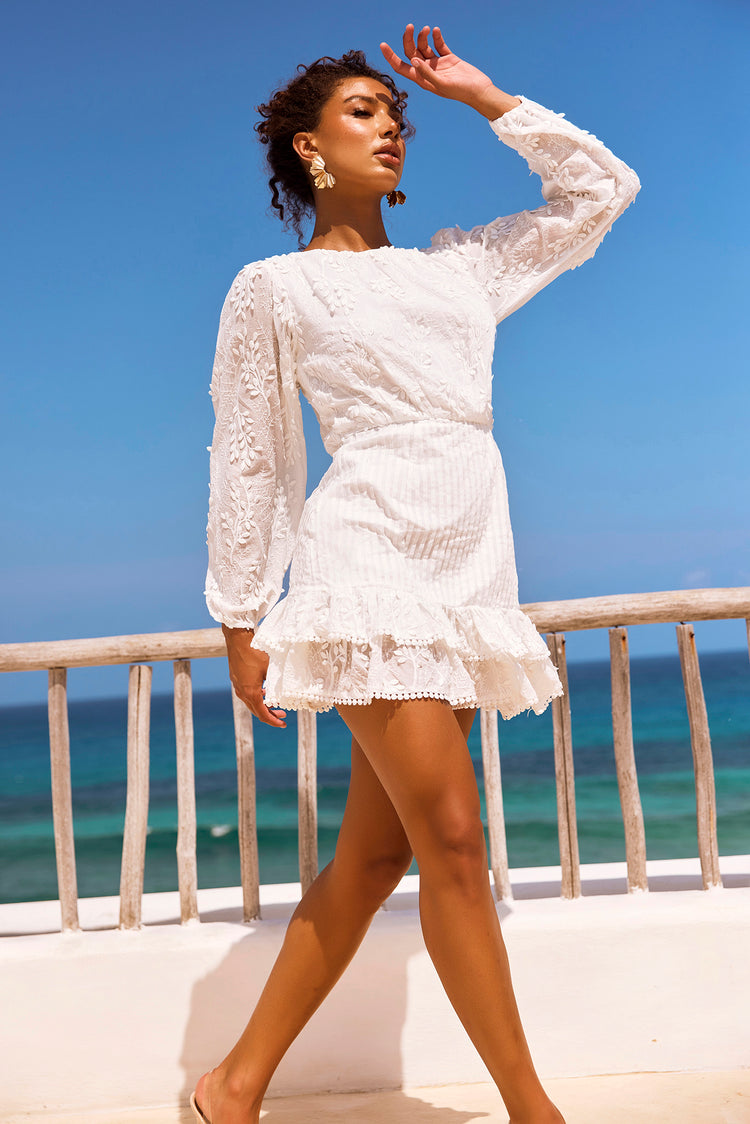 Heidi Mini Dress - White | Sage and Paige AUS.