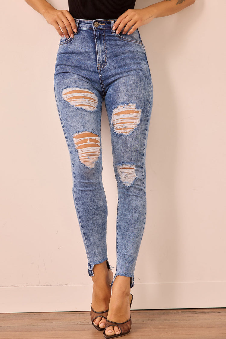 Easy Does It Crop Jeans - Washed Blue DENIM Sage and Paije