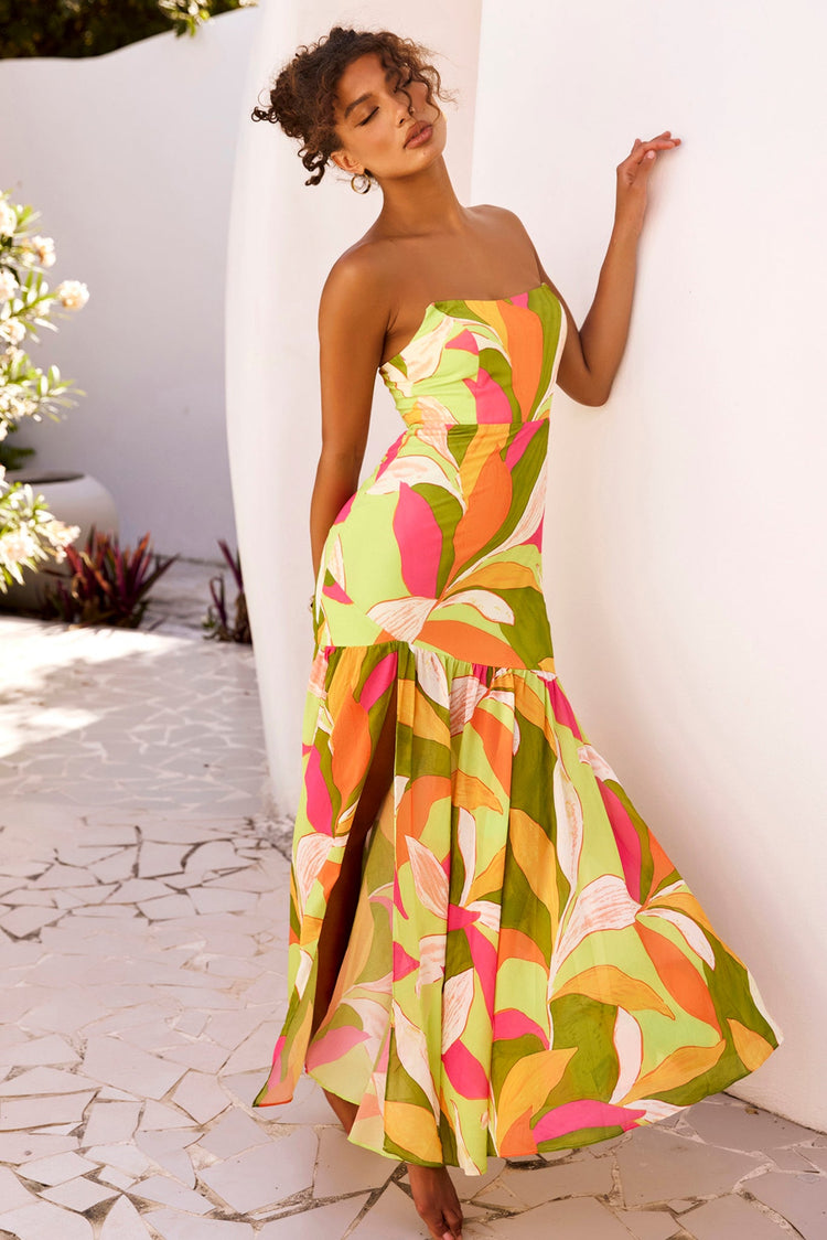 All For Her Maxi Dress - Green Multi DRESSES Sage and Paije