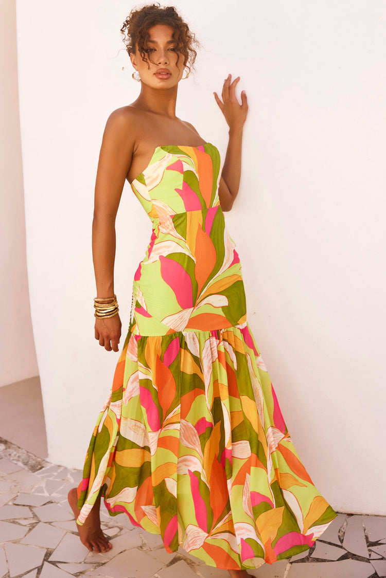 All For Her Maxi Dress - Green Multi DRESSES Sage and Paije