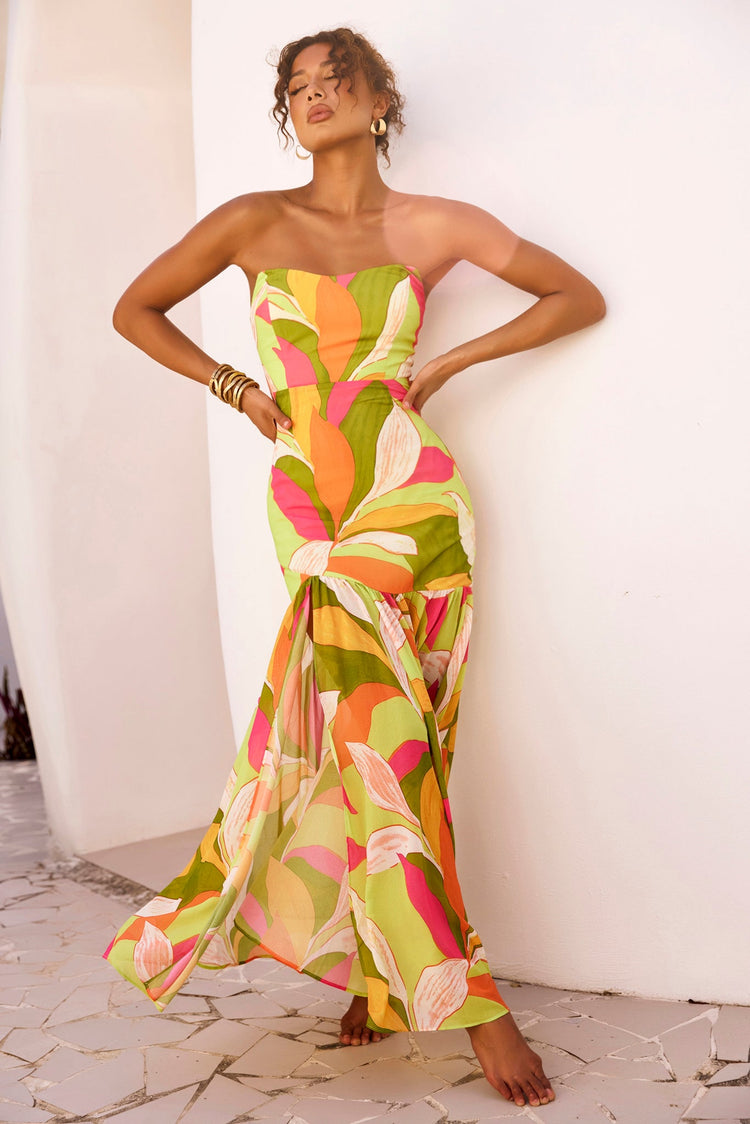All For Her Maxi Dress - Green Multi DRESSES Sage and Paije