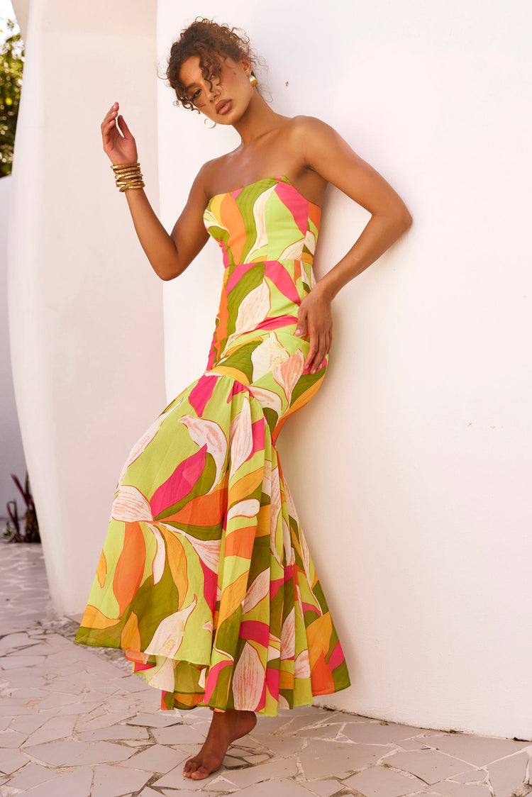 All For Her Maxi Dress - Green Multi DRESSES Sage and Paije