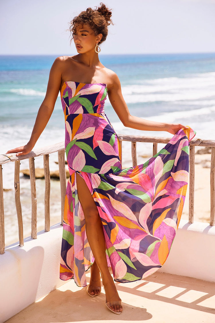 All For Her Maxi Dress - Navy Multi DRESSES Sage and Paije
