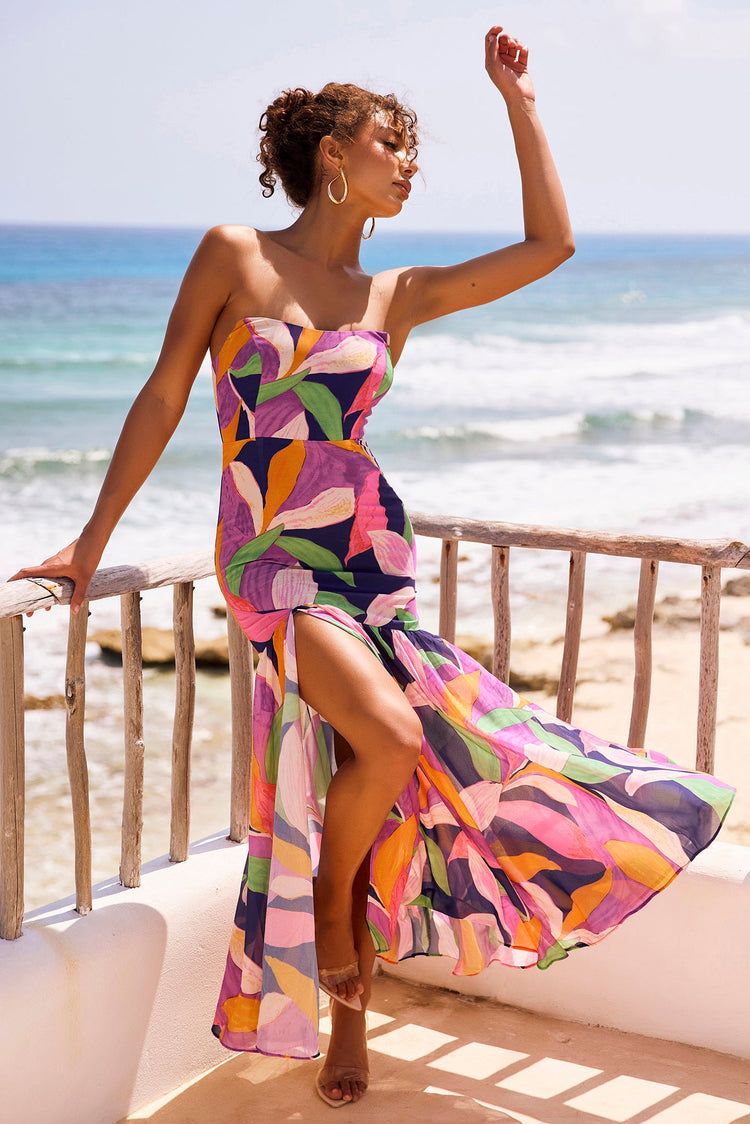 All For Her Maxi Dress - Navy Multi DRESSES Sage and Paije