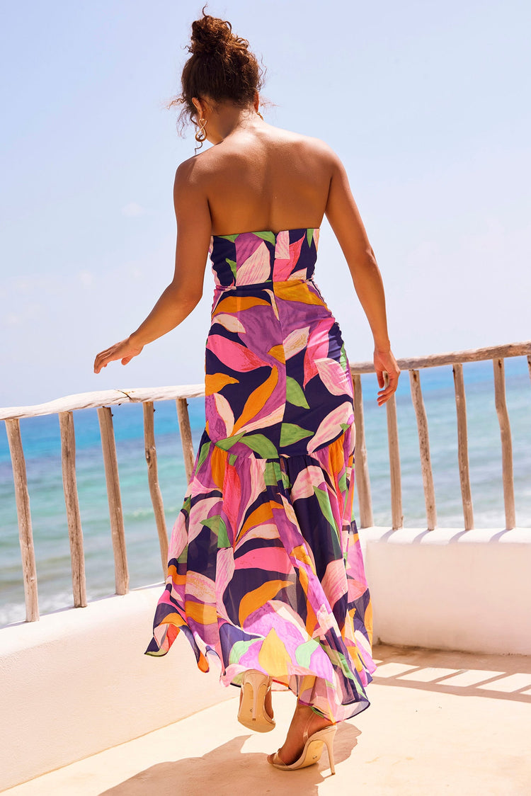 All For Her Maxi Dress - Navy Multi DRESSES Sage and Paije