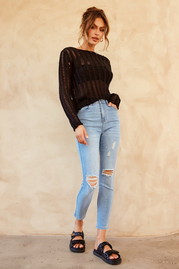 Lana Jeans - Washed Blue DENIM Sage and Paije
