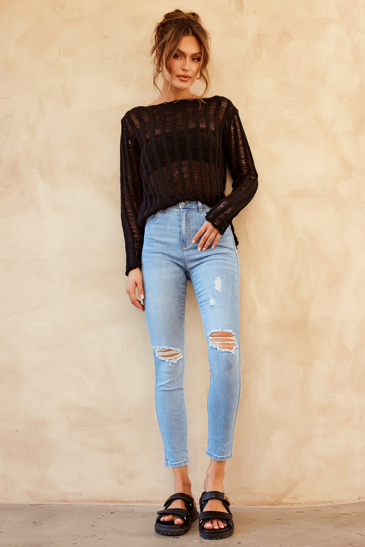 Lana Jeans - Washed Blue DENIM Sage and Paije
