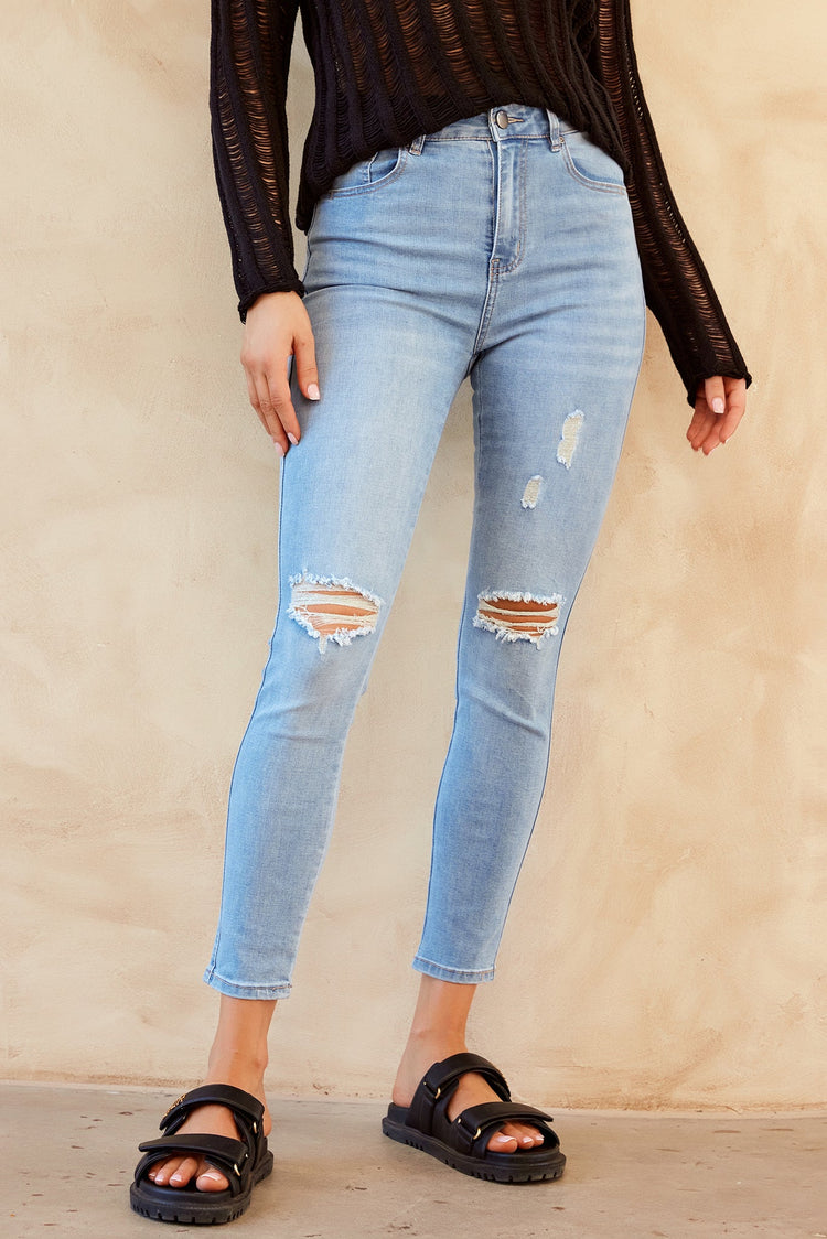 Lana Jeans - Washed Blue DENIM Sage and Paije