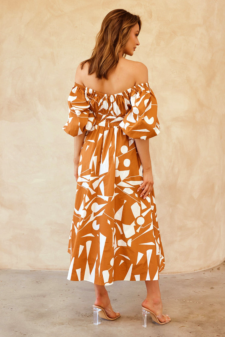 Sonja Midi Dress - Tan DRESSES Sage and Paije