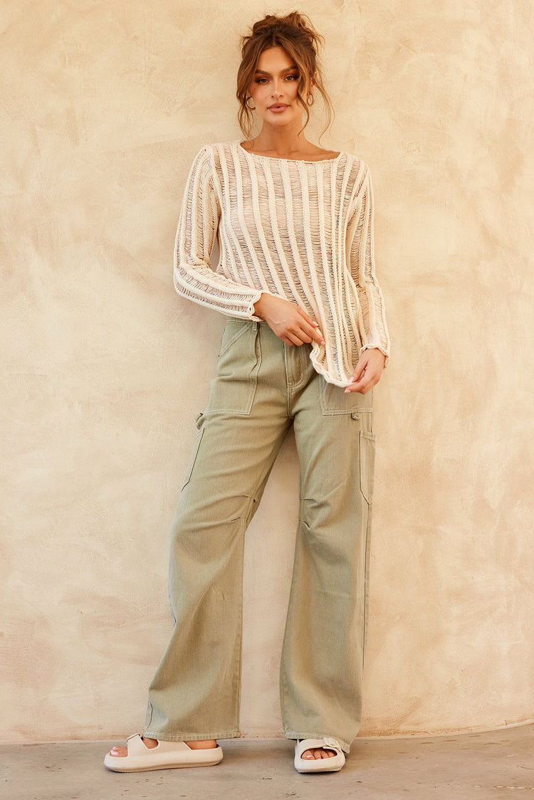 East End Top - Beige KNITWEARS Sage and Paije