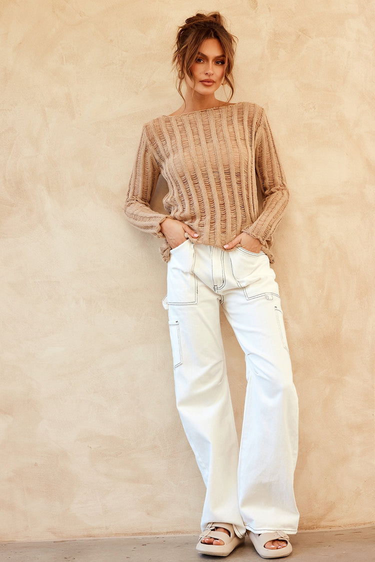 East End Top - Mocha KNITWEARS Sage and Paije
