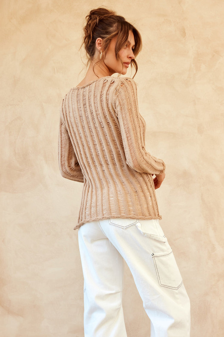 East End Top - Mocha KNITWEARS Sage and Paije