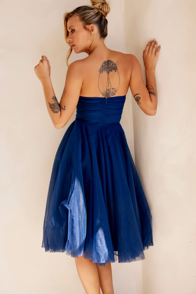 Swingin' It Midi Dress - Navy | Sage and Paige AUS.