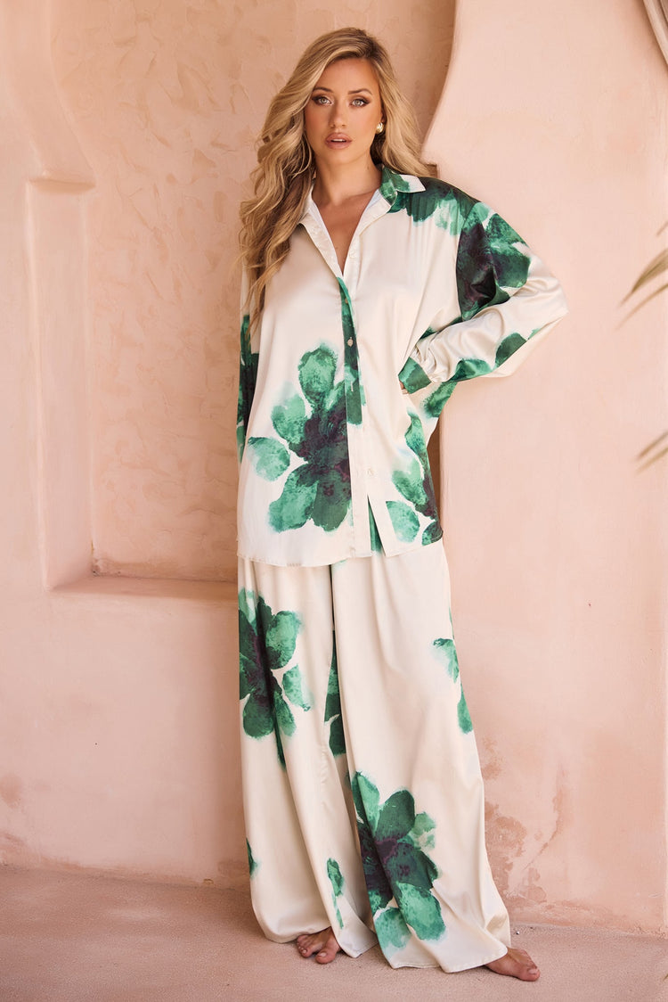 Love Based Shirt - Green TOPS Sage and Paije