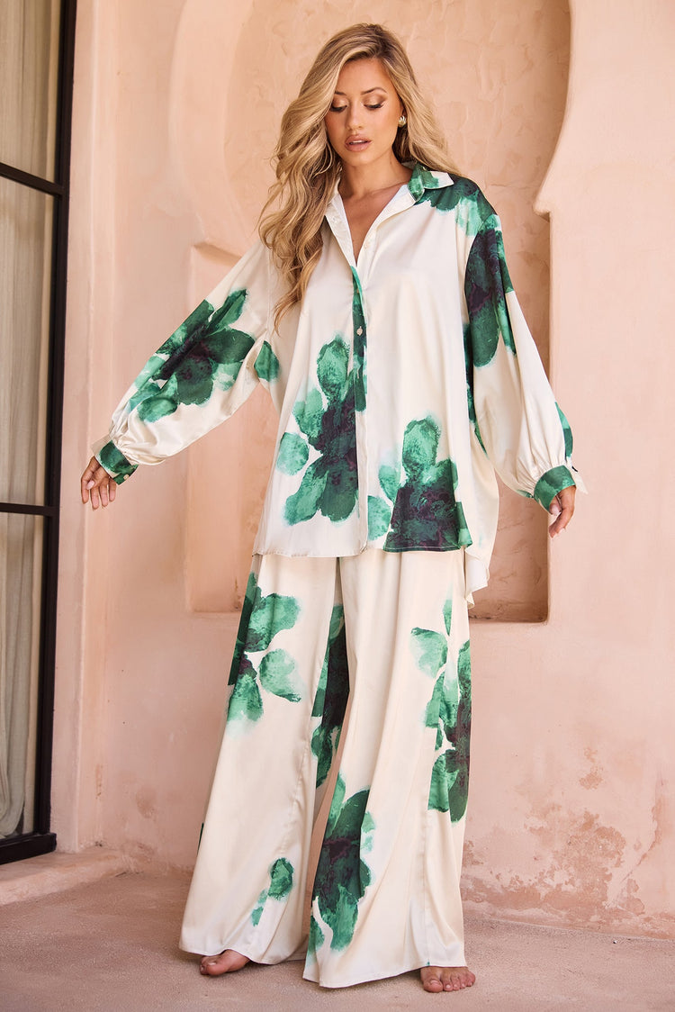 Love Based Shirt - Green TOPS Sage and Paije