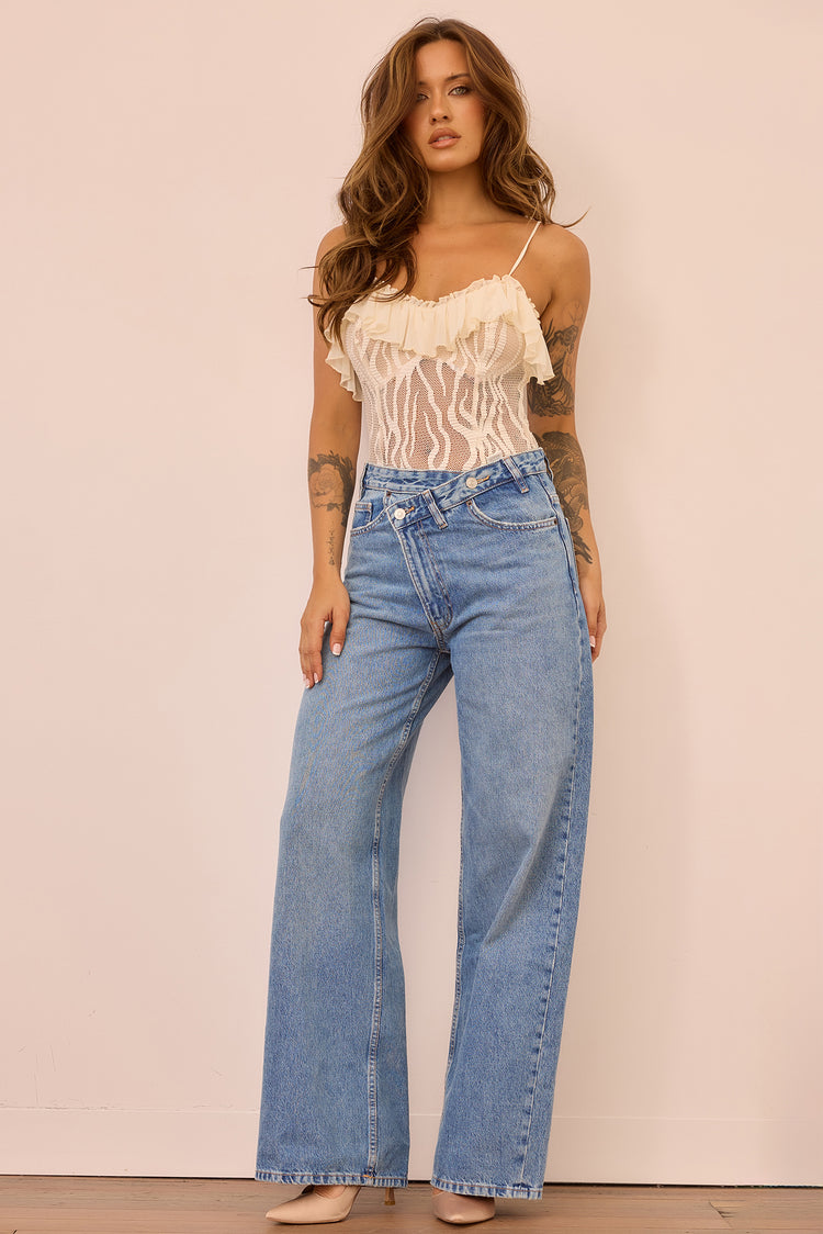 Soft Whispers Lace Bodysuit - Ivory