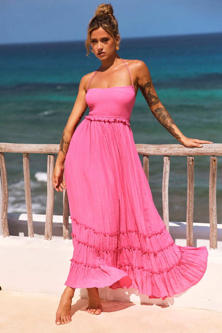 Sun Setter Maxi Dress - Pink DRESSES Sage and Paije