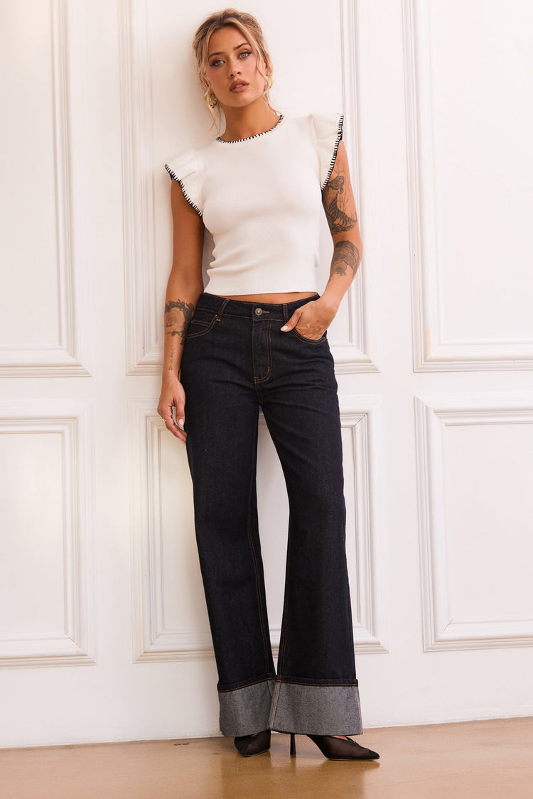Jackie Jeans - Dark Denim Blue DENIM Sage and Paije
